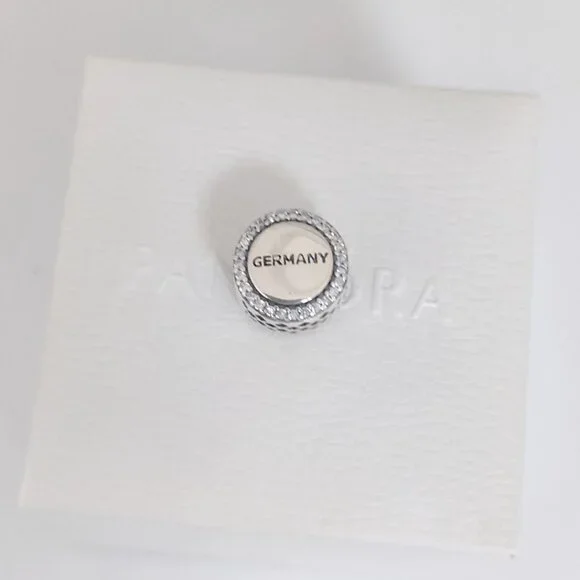 Pandora Germany Flag Bead Charm Exclusive Travel Pendant S925 Silver with box - Picture 8 of 9